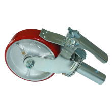 2021 shuntong wholesale 6"/8"  transport casters and wheels with brake steel PU caster wheels